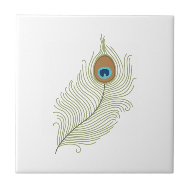 Peacock Feather Tile (Front)