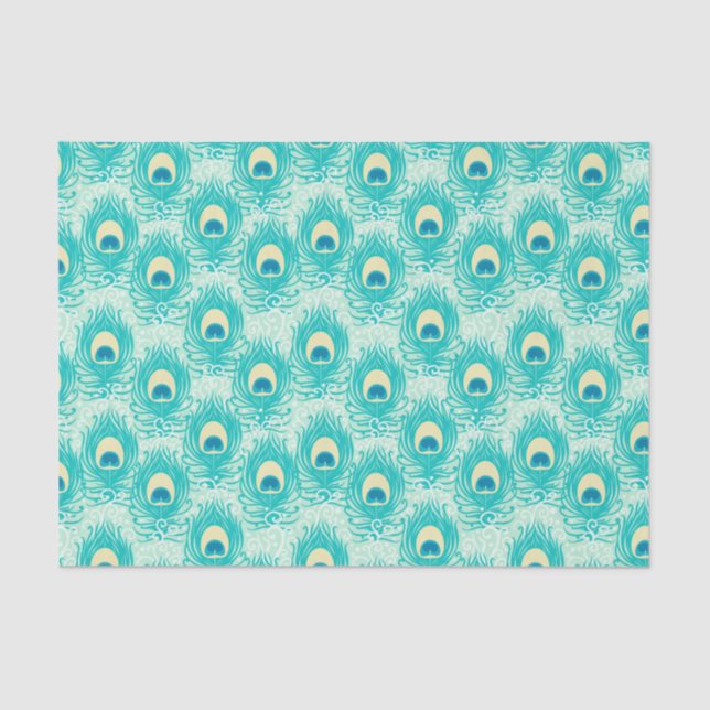 Peacock Feather  Tissue Paper (Front)