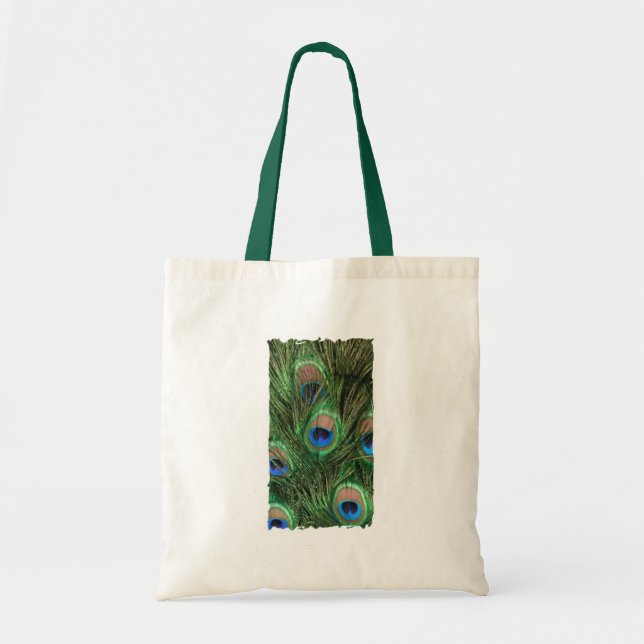Peacock Feather Tote Bag (Front)