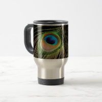 Peacock Feather Travel Mug