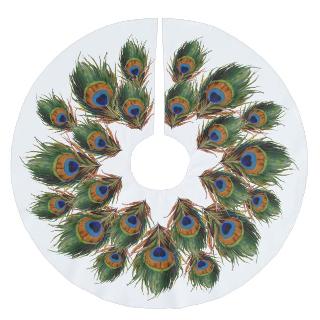 Peacock Feather Tree Skirt (Front)