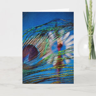 Peacock Feather Windmill Card