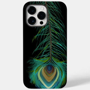 Peacock Feather You Choose Background Colour Case-Mate iPhone 14 Pro Max Case