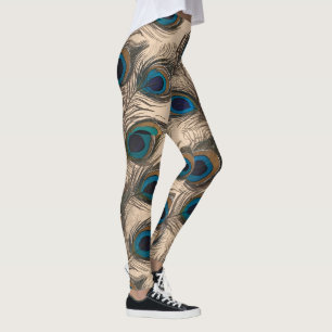 Peacock Feathered Leggings 