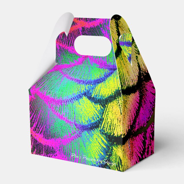 Peacock Feathers 1 Favor Box (Front Side)
