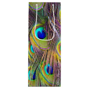 Peacock Feathers 5 Wine Gift Bag