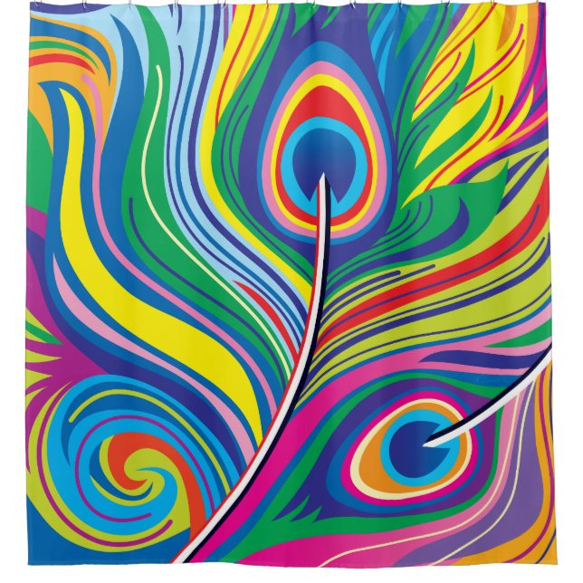 Peacock Feathers Abstract Art (Front)