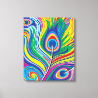 Peacock Feathers Abstract Art