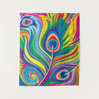 Peacock Feathers Abstract Art