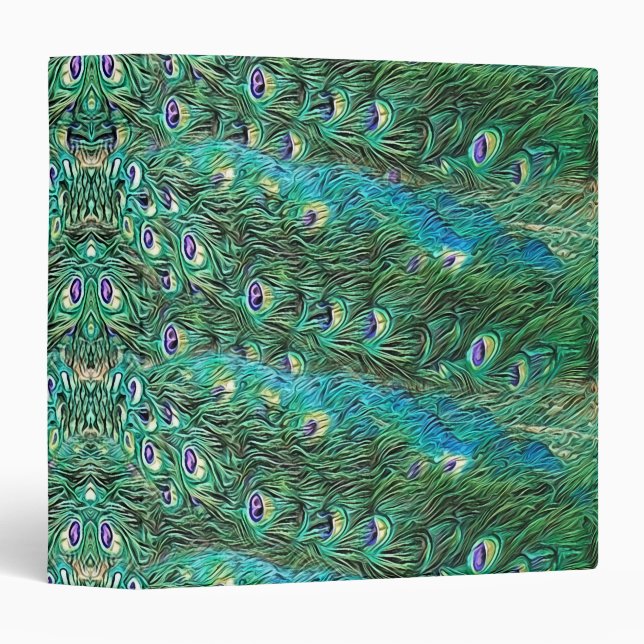 Peacock feathers, abstract - pattern in acrylic  binder (Front/Spine)