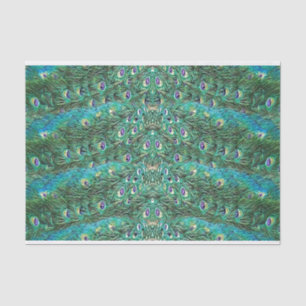 Peacock feathers, abstract - pattern in acrylic tissue paper