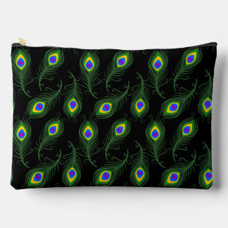 Peacock Feathers Accessory Pouch