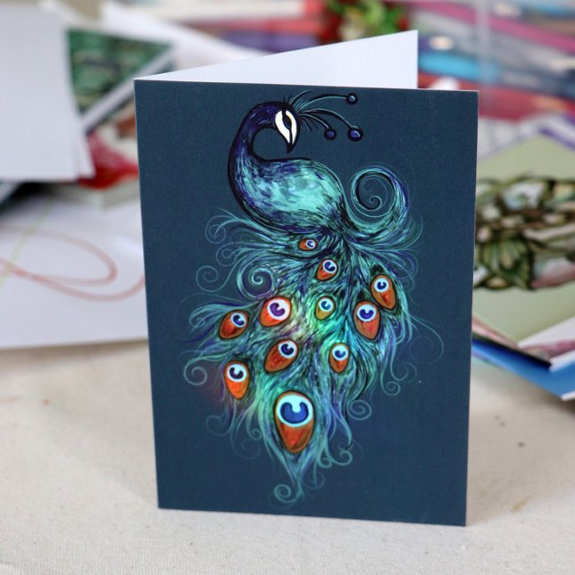 Peacock Feathers Art                             Card (Creator Uploaded)