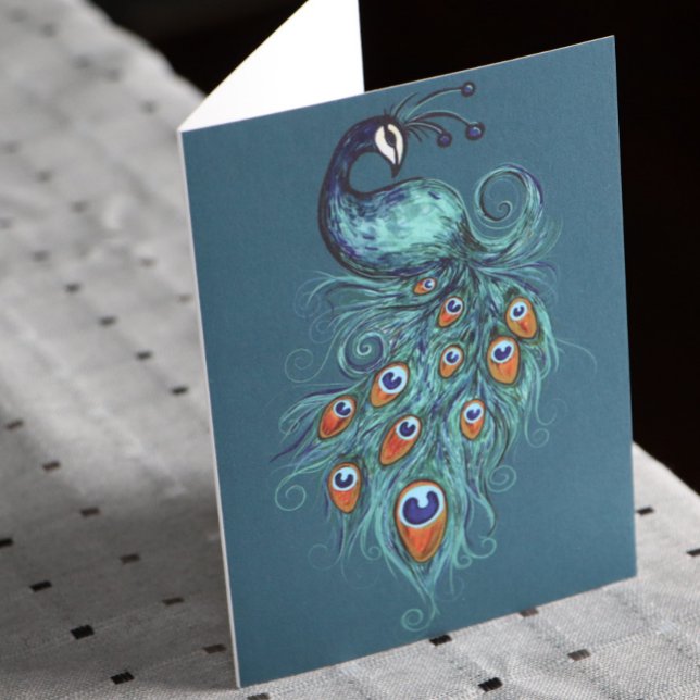 Peacock Feathers Art                               Card (Creator Uploaded)