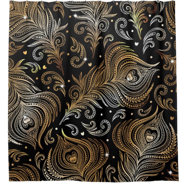 Peacock Feathers: Artistic Freehand Drawing. (Front)