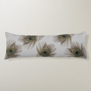 Peacock feathers body pillow