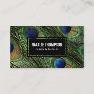 Peacock Feathers Business Card
