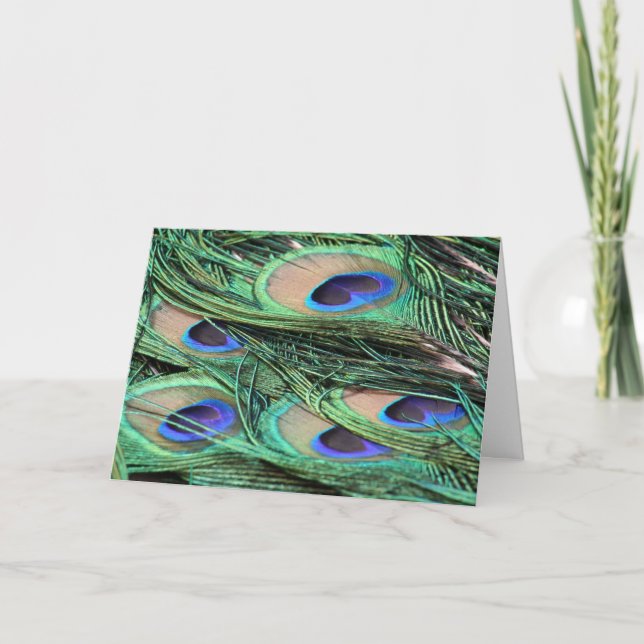 Peacock Feathers Card (Front)