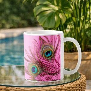 Peacock Feathers Coffee Mug