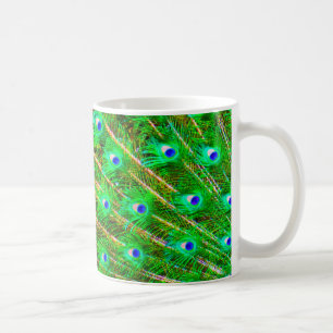 Peacock Feathers Coffee Mug