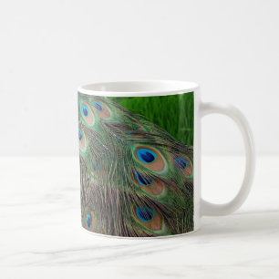 Peacock feathers coffee mug