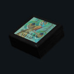 Peacock Feathers Damask Wedding Anniversary Gift Box<br><div class="desc">Wedding Black Lacquer Keepsake Custom Designer Personalized Jewellery Box or Memory Box Elegant Unique Wedding Anniversary  Christmas Gifts or Valentines Day Gifts</div>