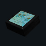 Peacock Feathers Damask Wedding Anniversary Gift Box<br><div class="desc">Wedding Black Lacquer Keepsake Custom Designer Personalized Jewellery Box or Memory Box Elegant Unique Wedding Anniversary  Christmas Gifts or Valentines Day Gifts</div>