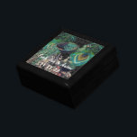 Peacock Feathers Damask Wedding Anniversary Gift Box<br><div class="desc">Wedding Black Lacquer Keepsake Custom Designer Personalized Jewellery Box or Memory Box Elegant Unique Wedding Anniversary  Christmas Gifts or Valentines Day Gifts</div>