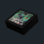 Peacock Feathers Damask Wedding Anniversary Gift Box<br><div class="desc">Wedding Black Lacquer Keepsake Custom Designer Personalized Jewellery Box or Memory Box Elegant Unique Wedding Anniversary  Christmas Gifts or Valentines Day Gifts</div>