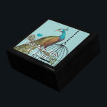 Peacock Feathers Damask Wedding Anniversary Gift Box<br><div class="desc">Wedding Black Lacquer Keepsake Custom Designer Personalized Jewellery Box or Memory Box Elegant Unique Wedding Anniversary  Christmas Gifts or Valentines Day Gifts</div>