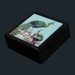Peacock Feathers Damask Wedding Anniversary Gift Box<br><div class="desc">Wedding Black Lacquer Keepsake Custom Designer Personalized Jewellery Box or Memory Box Elegant Unique Wedding Anniversary  Christmas Gifts or Valentines Day Gifts</div>