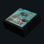 Peacock Feathers Damask Wedding Anniversary Gift Box<br><div class="desc">Wedding Black Lacquer Keepsake Custom Designer Personalized Jewellery Box or Memory Box Elegant Unique Wedding Anniversary  Christmas Gifts or Valentines Day Gifts</div>