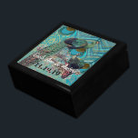 Peacock Feathers Damask Wedding Anniversary Gift Box<br><div class="desc">Wedding Black Lacquer Keepsake Custom Designer Personalized Jewellery Box or Memory Box Elegant Unique Wedding Anniversary  Christmas Gifts or Valentines Day Gifts</div>