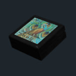 Peacock Feathers Damask Wedding Anniversary Gift Box<br><div class="desc">Wedding Black Lacquer Keepsake Custom Designer Personalized Jewellery Box or Memory Box Elegant Unique Wedding Anniversary  Christmas Gifts or Valentines Day Gifts</div>