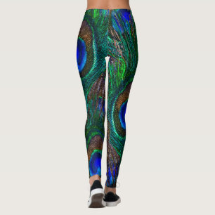 Peacock Feathers Decor on Leggings