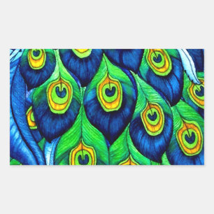 Peacock Feathers Design Sticker