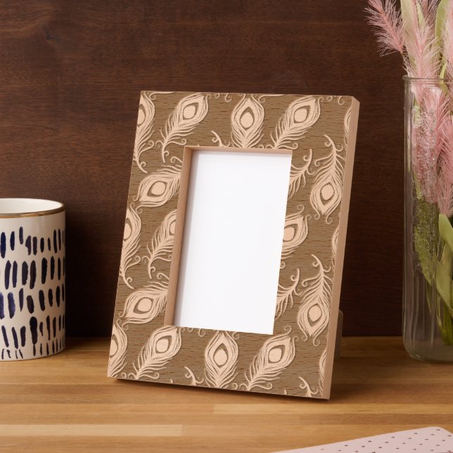 Peacock Feathers Etched Frames (Left)