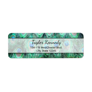 Peacock Feathers Exotic Wild Watercolor Motif