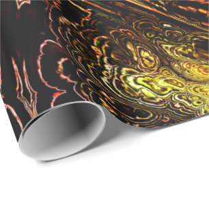 Peacock Feathers Fractal Wrapping Paper
