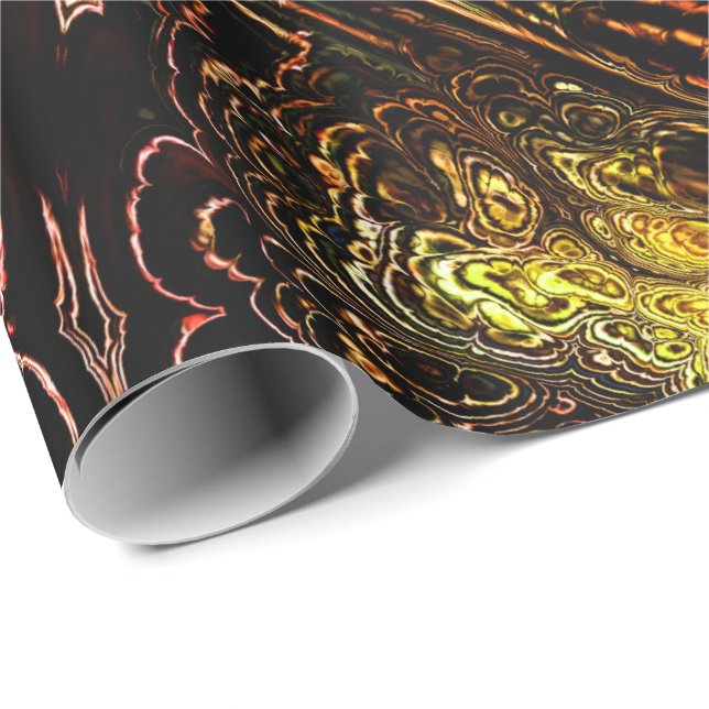 Peacock Feathers Fractal Wrapping Paper (Roll Corner)