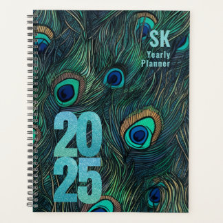 Peacock Feathers Hardcover Spiral Planner
