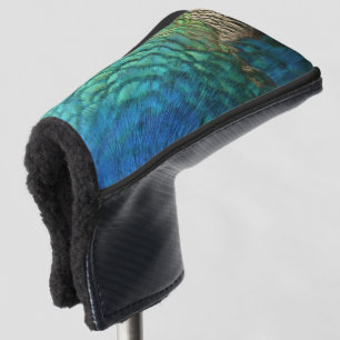 Peacock Feathers I Colourful Abstract Nature Desig Golf Head Cover