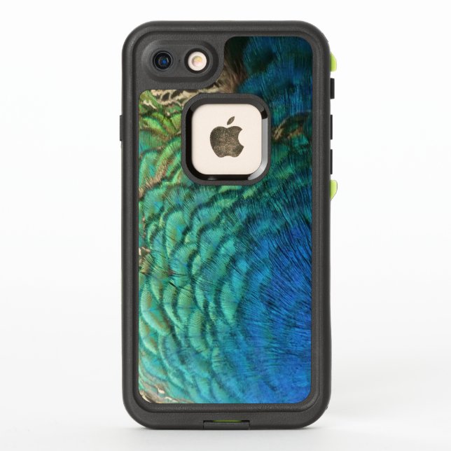 Peacock Feathers I Colourful Abstract Nature Desig LifeProof iPhone Case (Back)