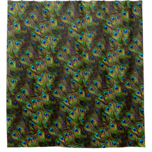 Peacock Feathers Invasion Douche rideau