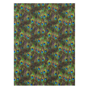 Peacock Feathers Invasion Tablecloth