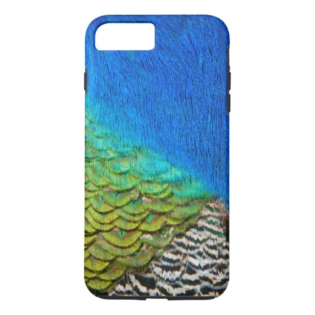 Peacock Feathers IV Colourful Abstract Nature Case-Mate iPhone Case (Back)