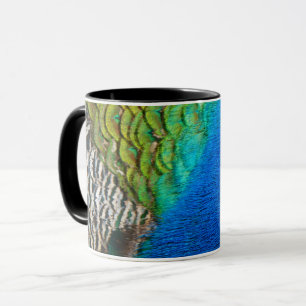 Peacock Feathers IV Colourful Abstract Nature Mug