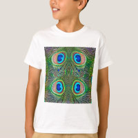 Peacock Feathers Kaleidoscope Print