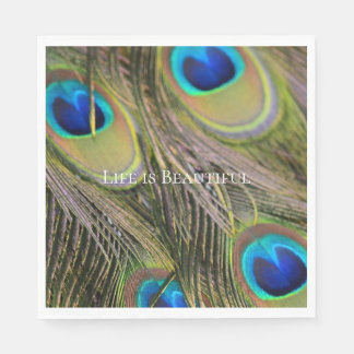 Peacock Feathers Kauai Hawaii Napkin