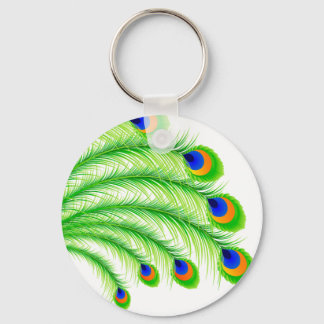 Peacock Feathers Keychain